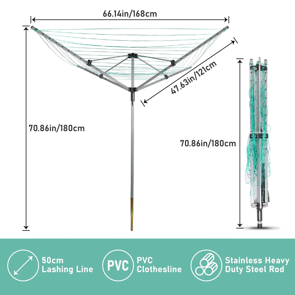 Green Retractable Umbrella Drying Rack C331