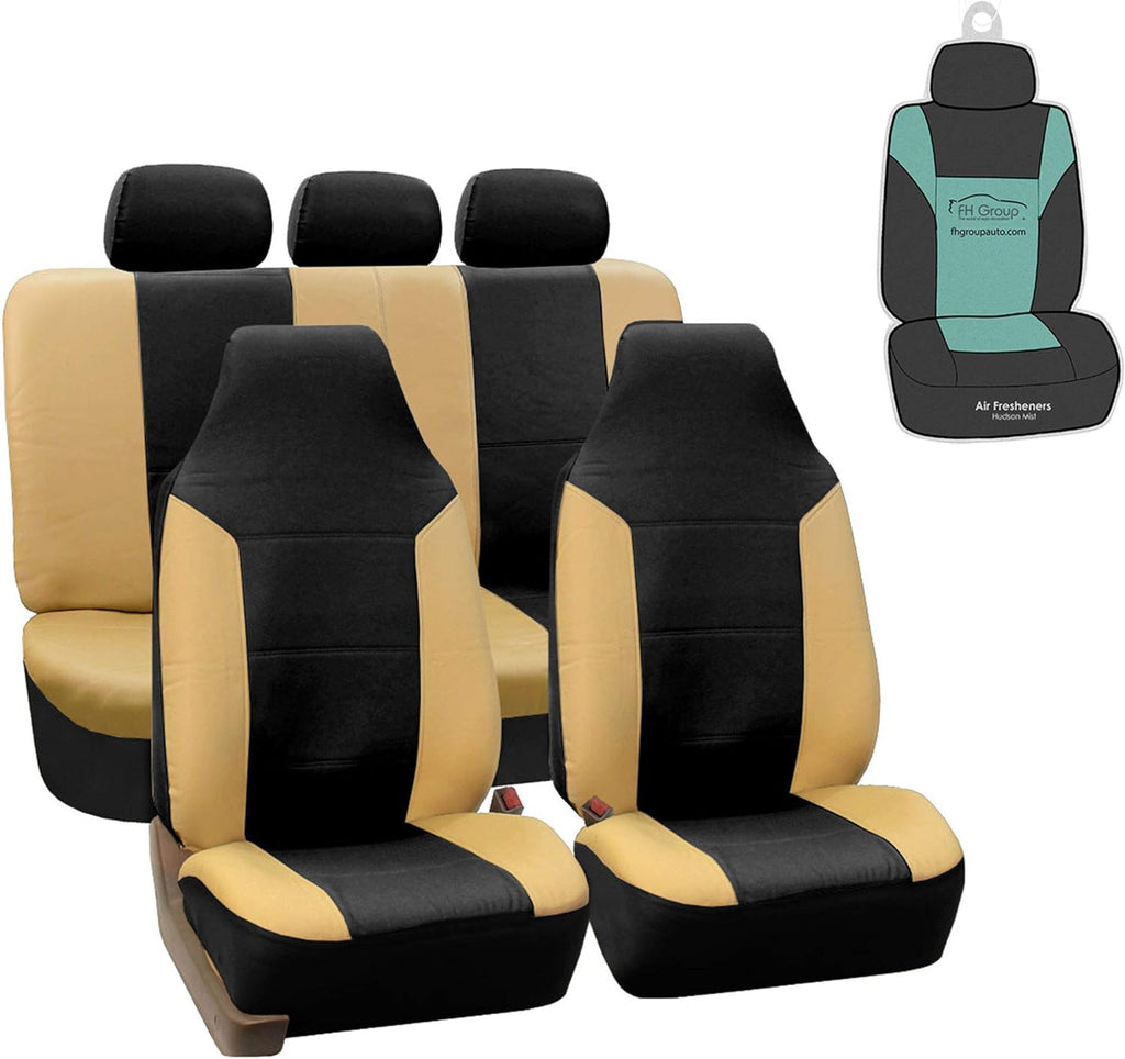 Gray Leather Seat Covers Full Set Pack of 2 O669299