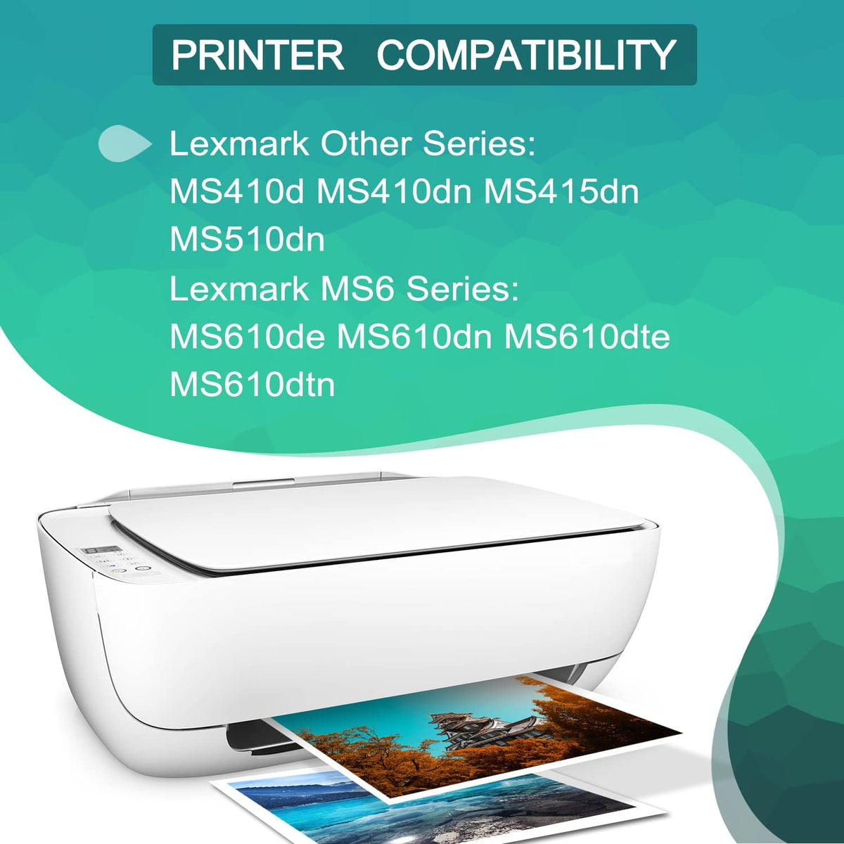 Remanufactured Toner Cartridge for Lexmark MS510dn MS610 MS510 MS410 MS415 MS610de MS610dn Printer (1 Black) W62089
