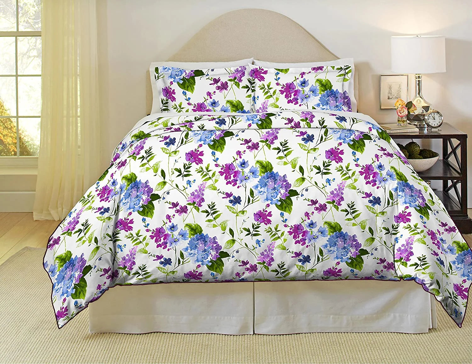Queen 4-Piece Cotton Percale Bed Sheets with Deep Pockets N747861
