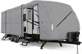 Windproof Extra Thick 4 Layers Travel Trailer RV Cover with Adhesive Repair Patches I520324