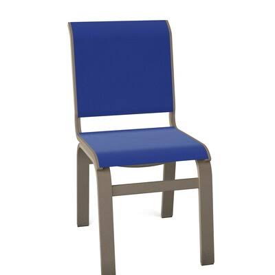 Textured Silver Patio Dining Side Chair B472836
