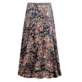 Midnight Red Garden Print Maxi Skirt S215