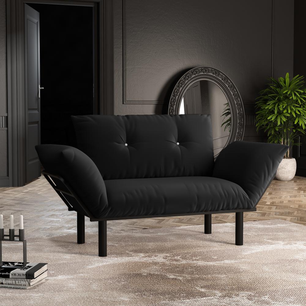 Black Loveseat V18674