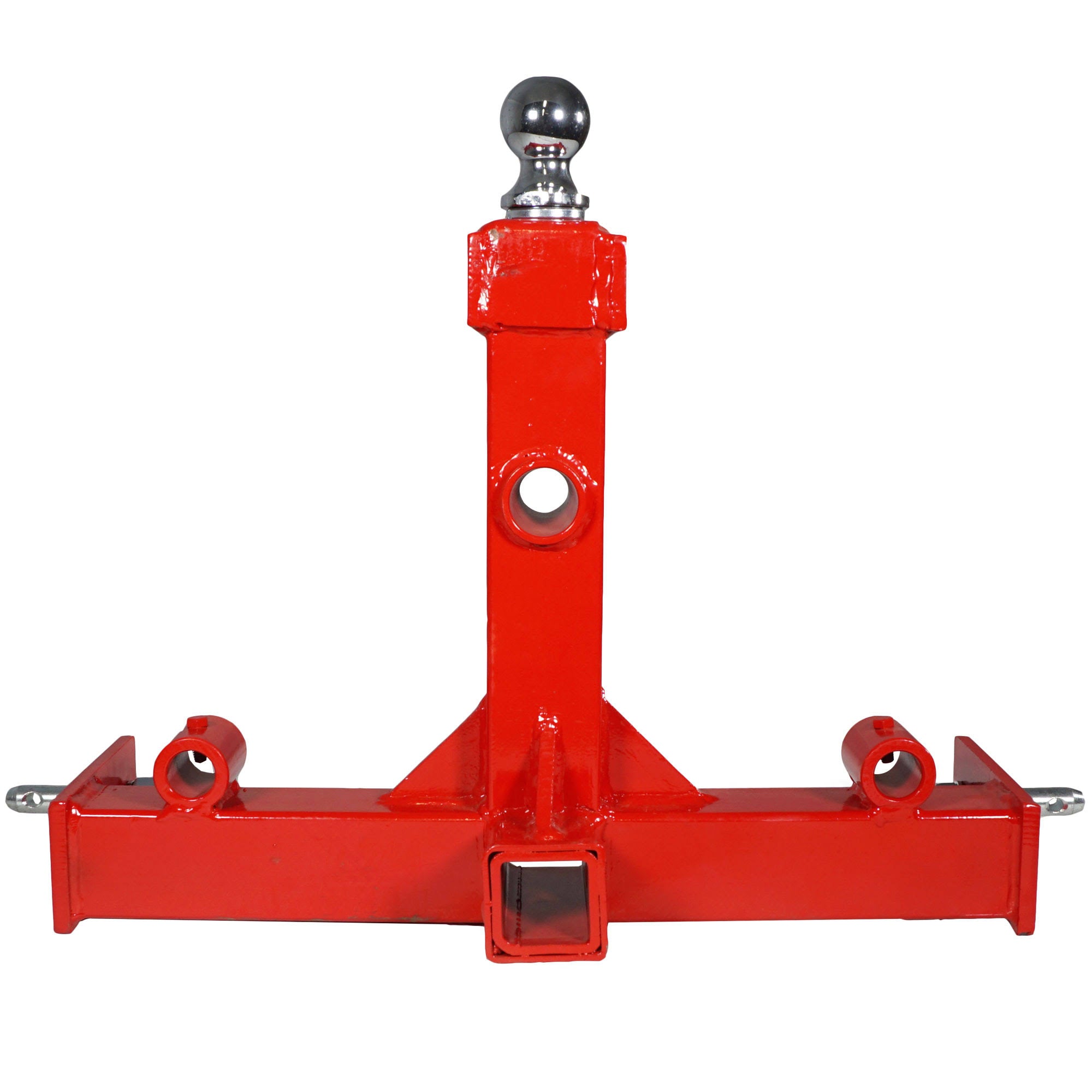 Tractor Trailer Hitch and Ball Drawbar Gooseneck Receiver 3 Point Cat 1 Hay Red S72237