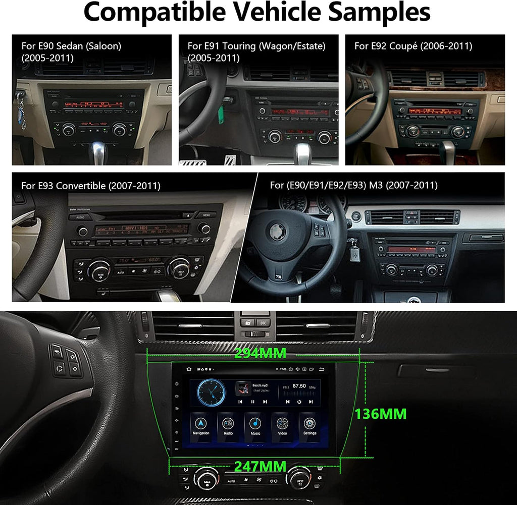 9 Inch Car Stereo Receiver with Bluetooth 5.0 H103481