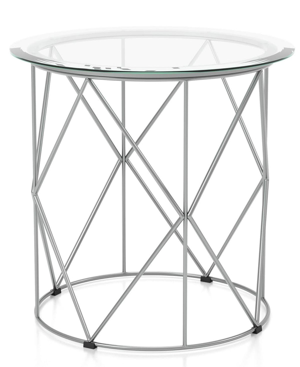 Round Glass Top End Table U264668