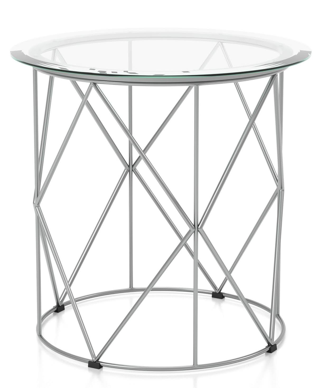 Round Glass Top End Table U264668