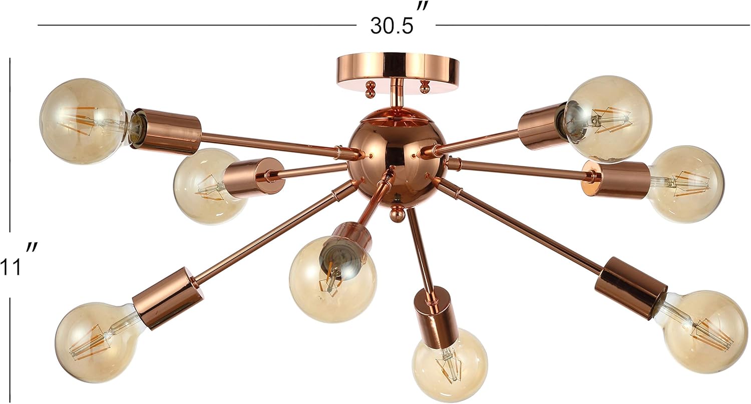 Copper 8-Light LED Flush Mount, Pack of 2 B39276