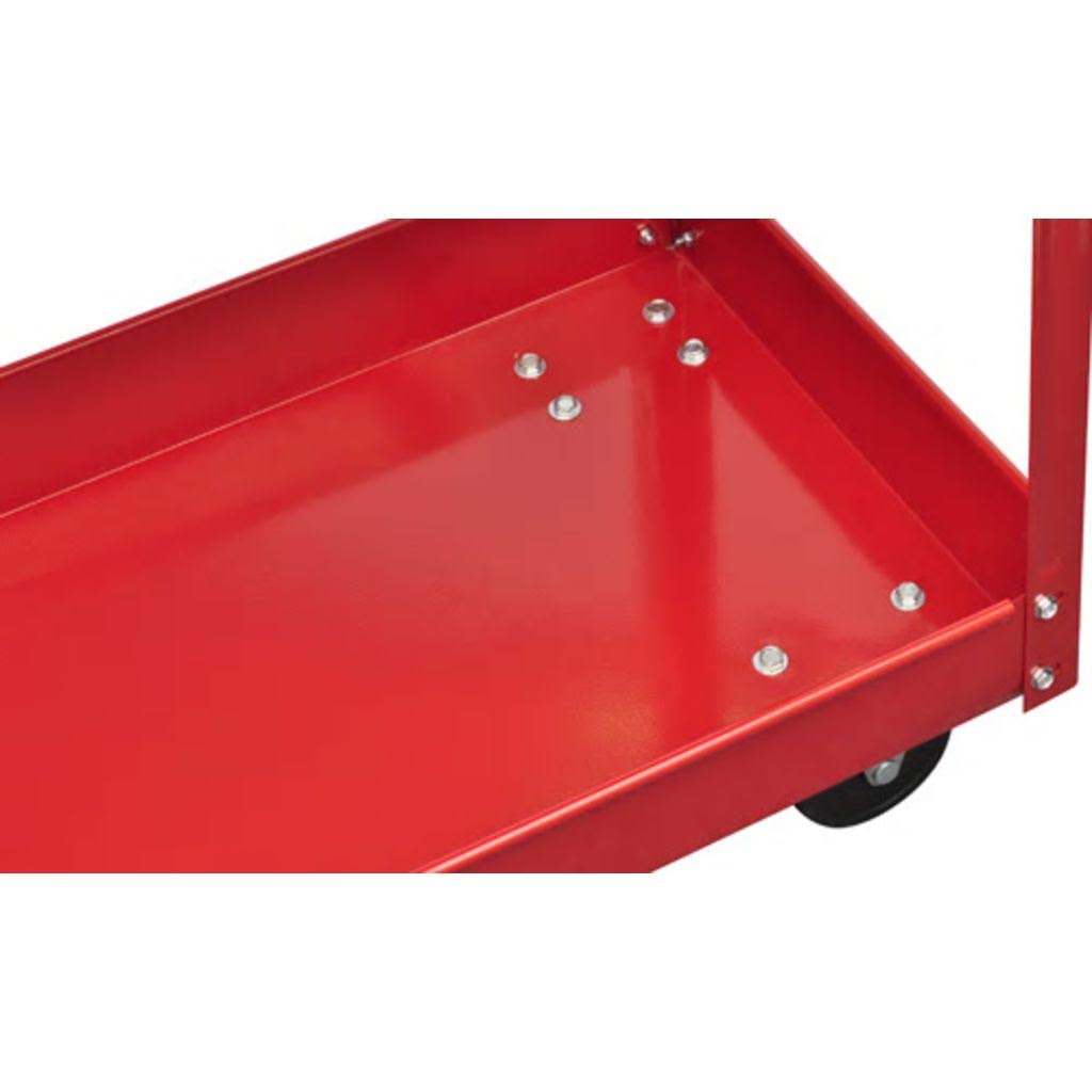 Red 2 Shelves Tool Trolley Cart O826