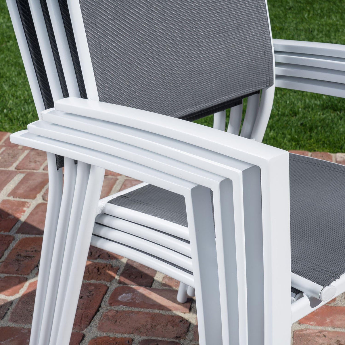 7-Piece Outdoor Dining Set with 6 Sling Chairs and Dining Table F2862