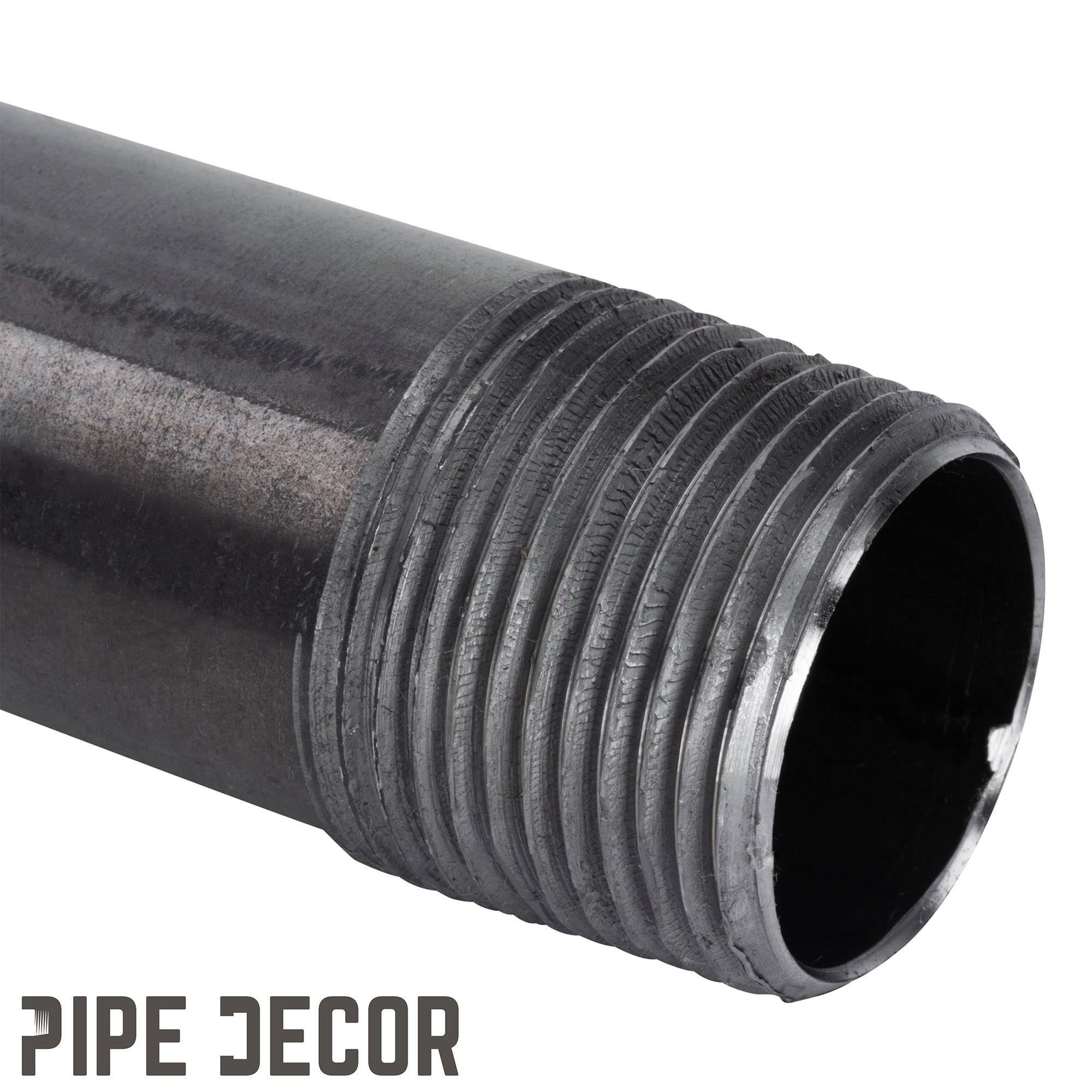 Black Industrial Steel Grey Plumbing Pipe (4-Pack) L6328