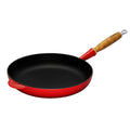 Cast Iron Frying Pan with Wooden Handle, 24 cm - Cerise X778