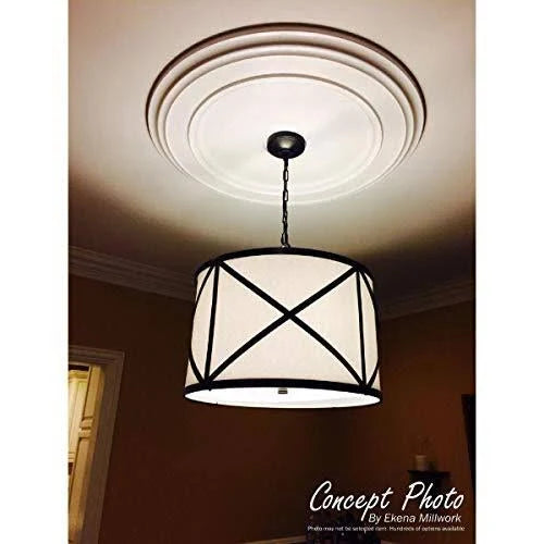36x22OD x 1 1/2x22P Juniper Ceiling Medallion, Hand-Painted Polished Copper F421842