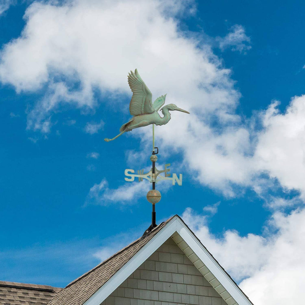 Verdigris Copper Heron Weathervane Y128913