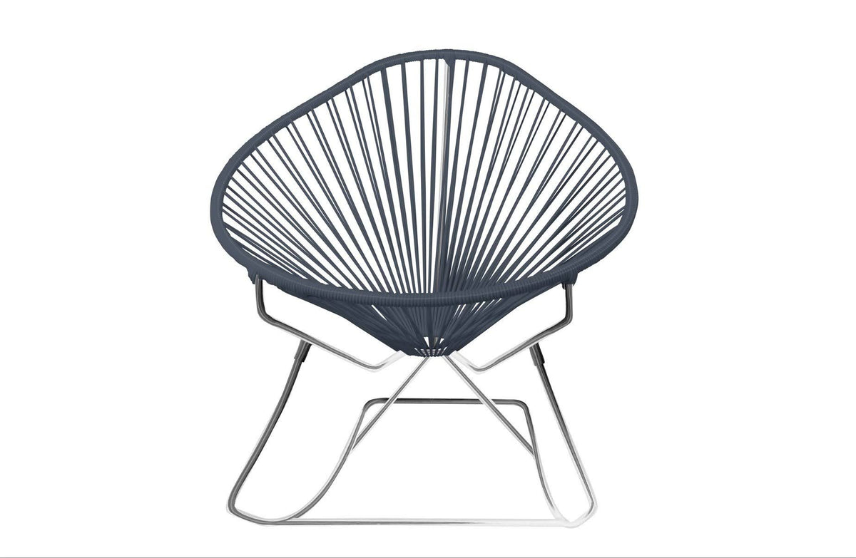 Grey Chrome Rocker Chair F323822