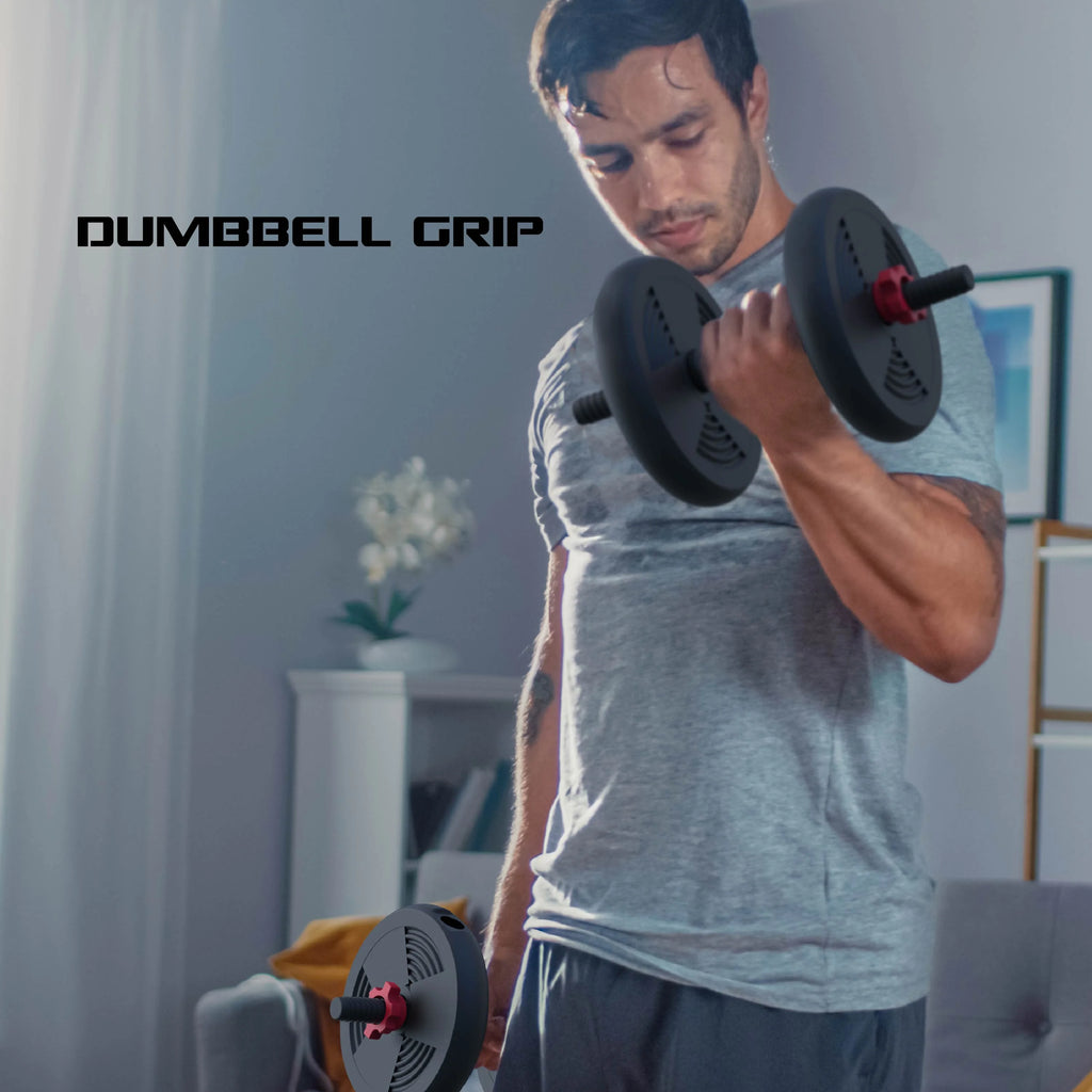 60 lbs 4-in-1 Adjustable Dumbbell Barbell Kettlebell Weight Set I4885