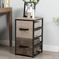 Wood File Cabinet with 2 Drawers, Brown V551180