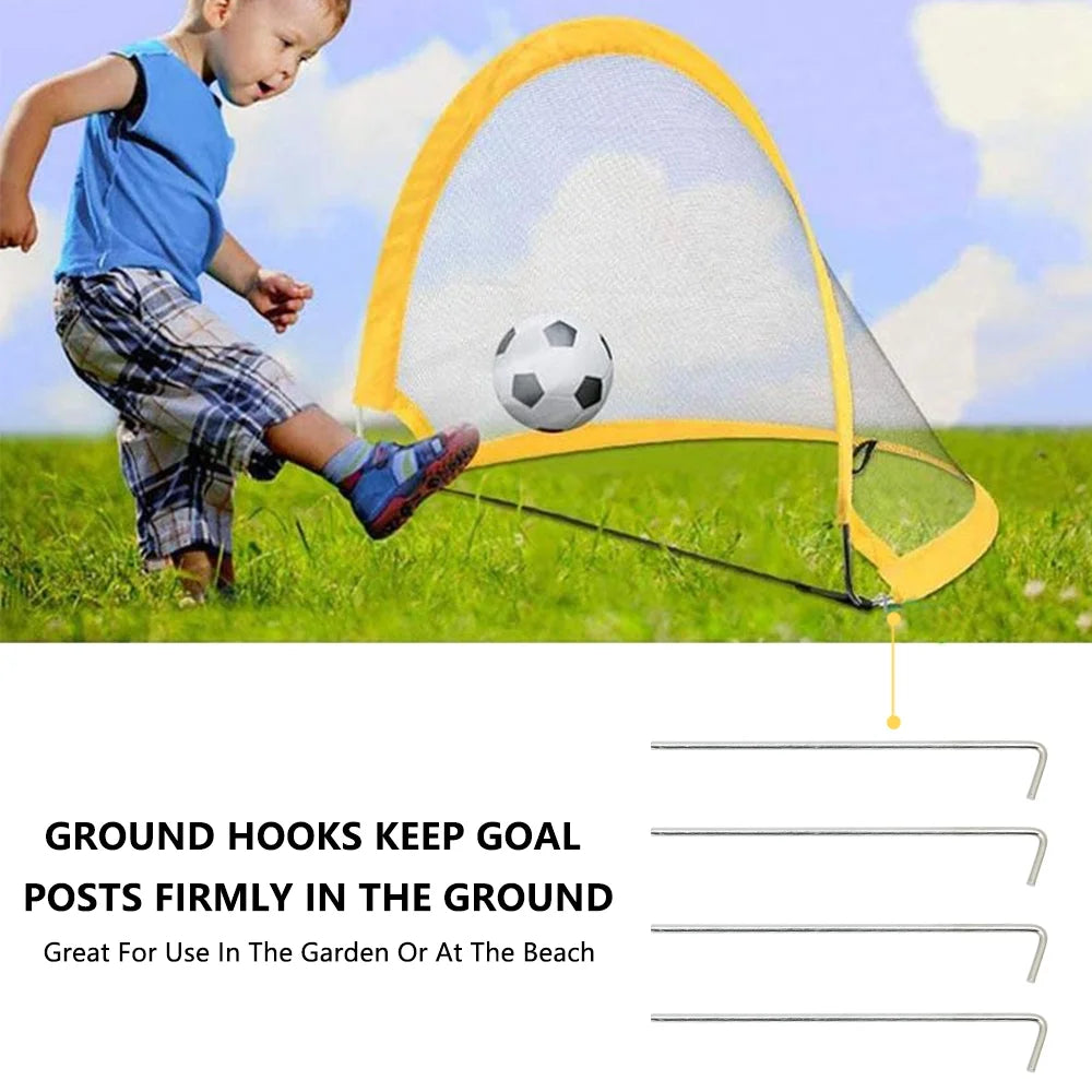 2Pcs Portable Foldable Dome Shaped Football Goals with Inflatable Ball and Air Pump P218