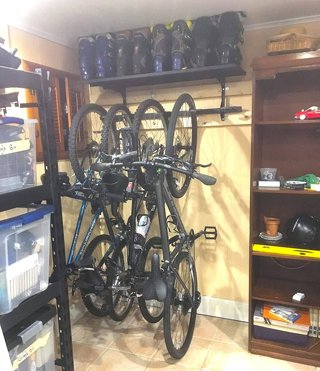 5 Bike Rack Storage Shelf Steel Wall Mount H31670