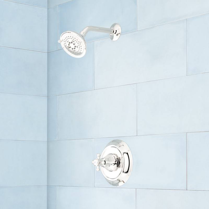 Polished Nickel Single Handle Shower Faucet Trim E427268
