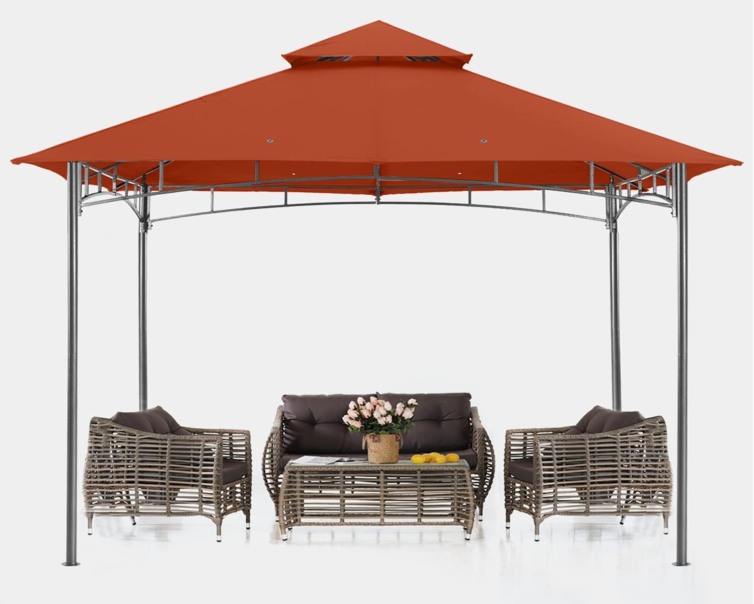 Khaki 8X 8 Outdoor Gazebo L9460
