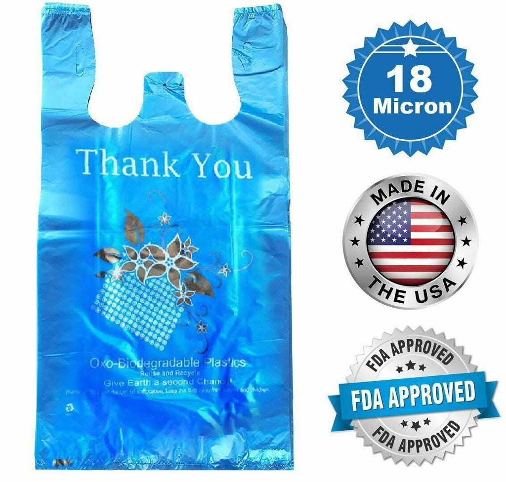 Blue Oxo-Biodegradable Plastic Bags 18x8x32 G831963