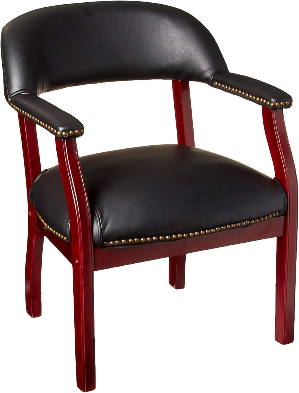 Black Vinyl Captain’s Chair B40454