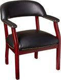 Black Vinyl Captain’s Chair B40454