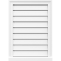 PVC Vertical Surface Mount Gable Vent with Brickmould W1954