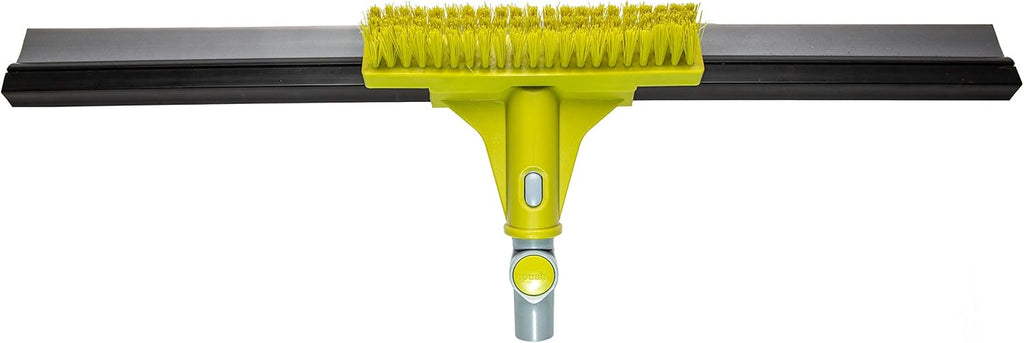 Extension Pole with Floor Squeegee and Grout Scrubbing Brush Combo Q78686