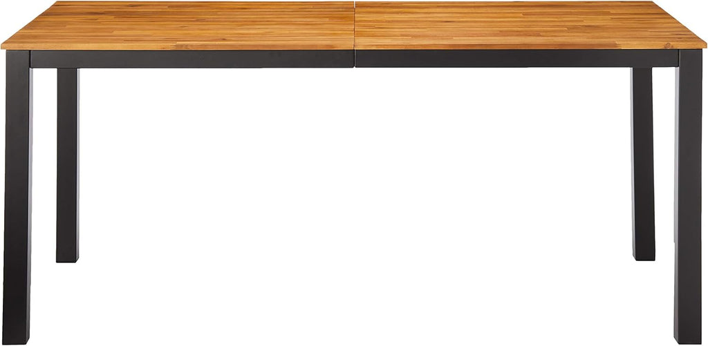 Teak Finish Black Acacia Wood Dining Table V869