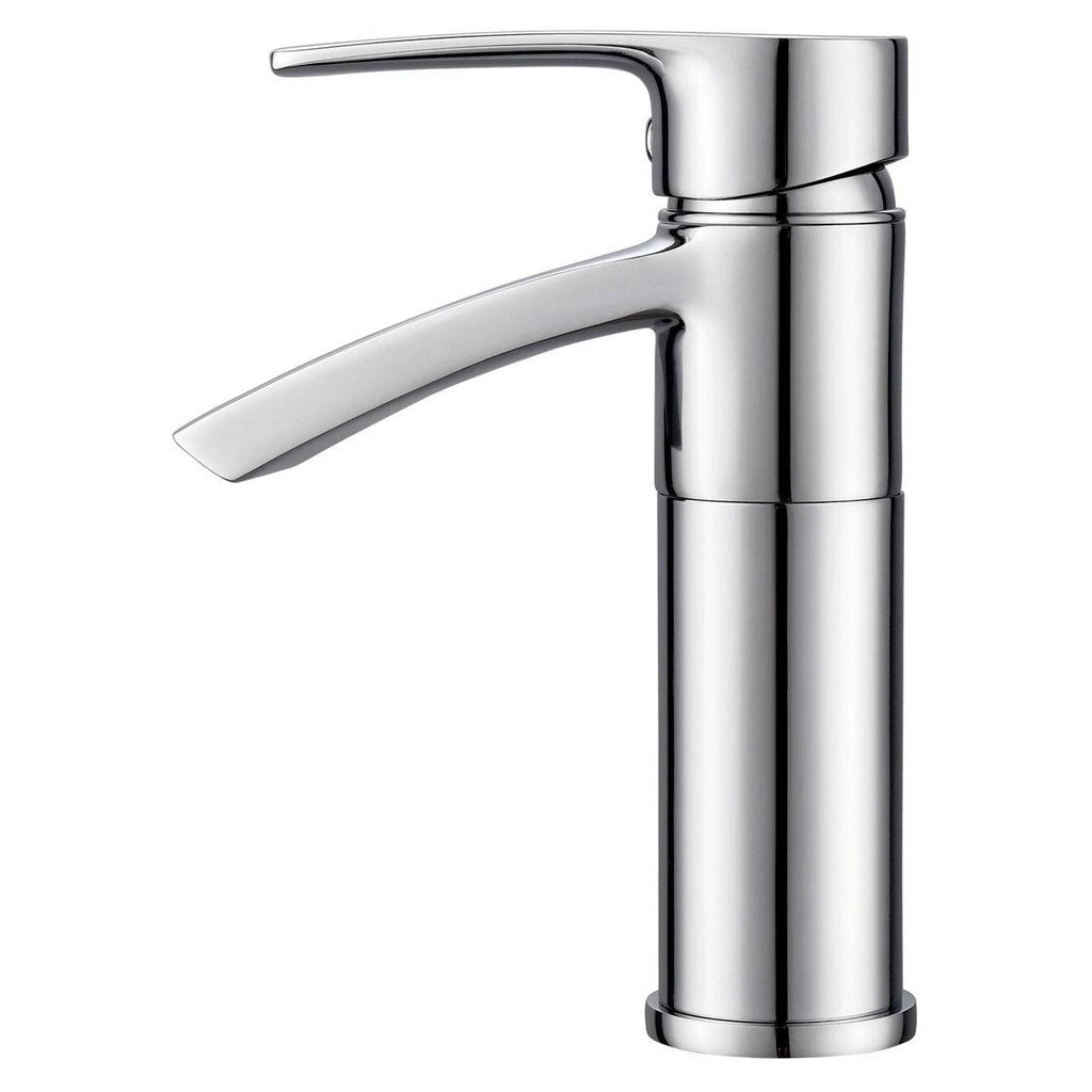 Brushed Nickel Single Hole Bathroom Sink Faucet with Swivel Spout E579115