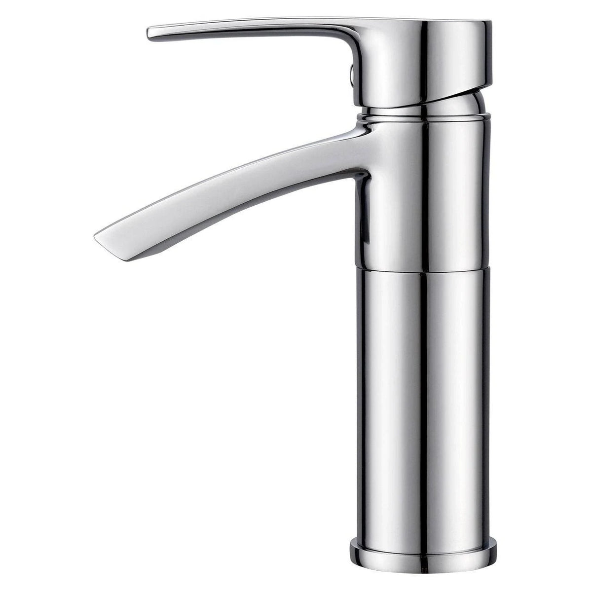 Brushed Nickel Single Hole Bathroom Sink Faucet with Swivel Spout E579115