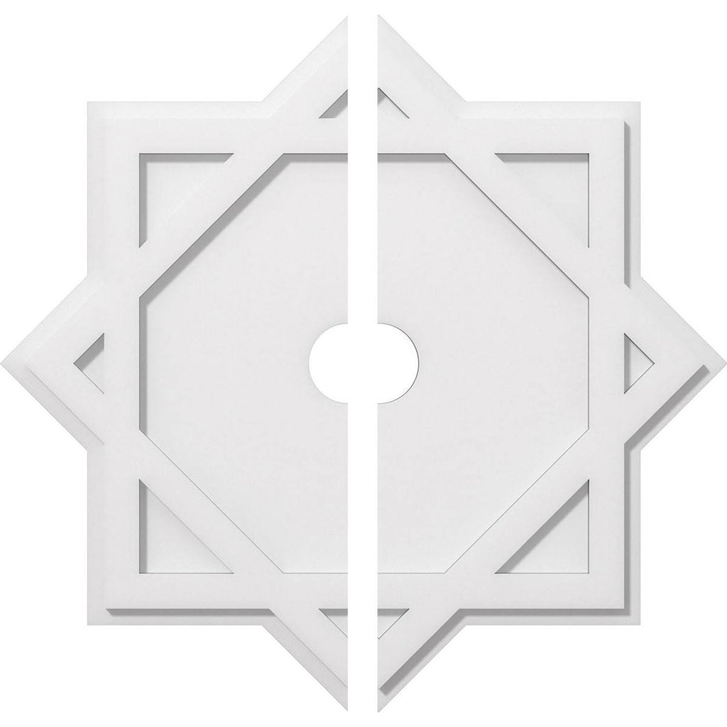26 inchod x 3 inchid x 14 1/4 inchc x 1 inchp Architectural Grade PVC Ceiling Medallion, Two Piece Q454480