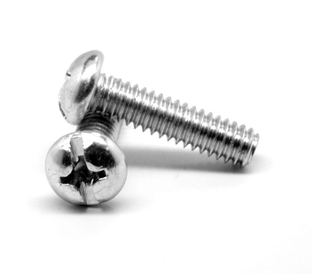 1/4x22-20 x 4x22 Coarse Thread Machine Screw Combo Round Head Low Carbon Steel Zinc Plated Pk 700 D413076