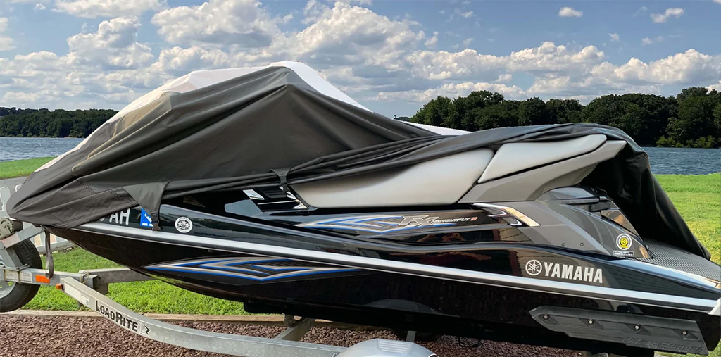 Black/Grey Trailerable PWC JetSki Cover Q4452