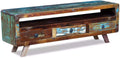 Vintage TV Stand with 3 Drawers Solid Reclaimed Wood Y937182