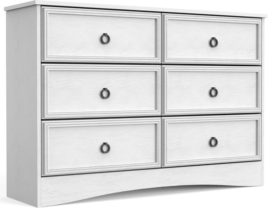 White 6 Drawer Dresser Q33345