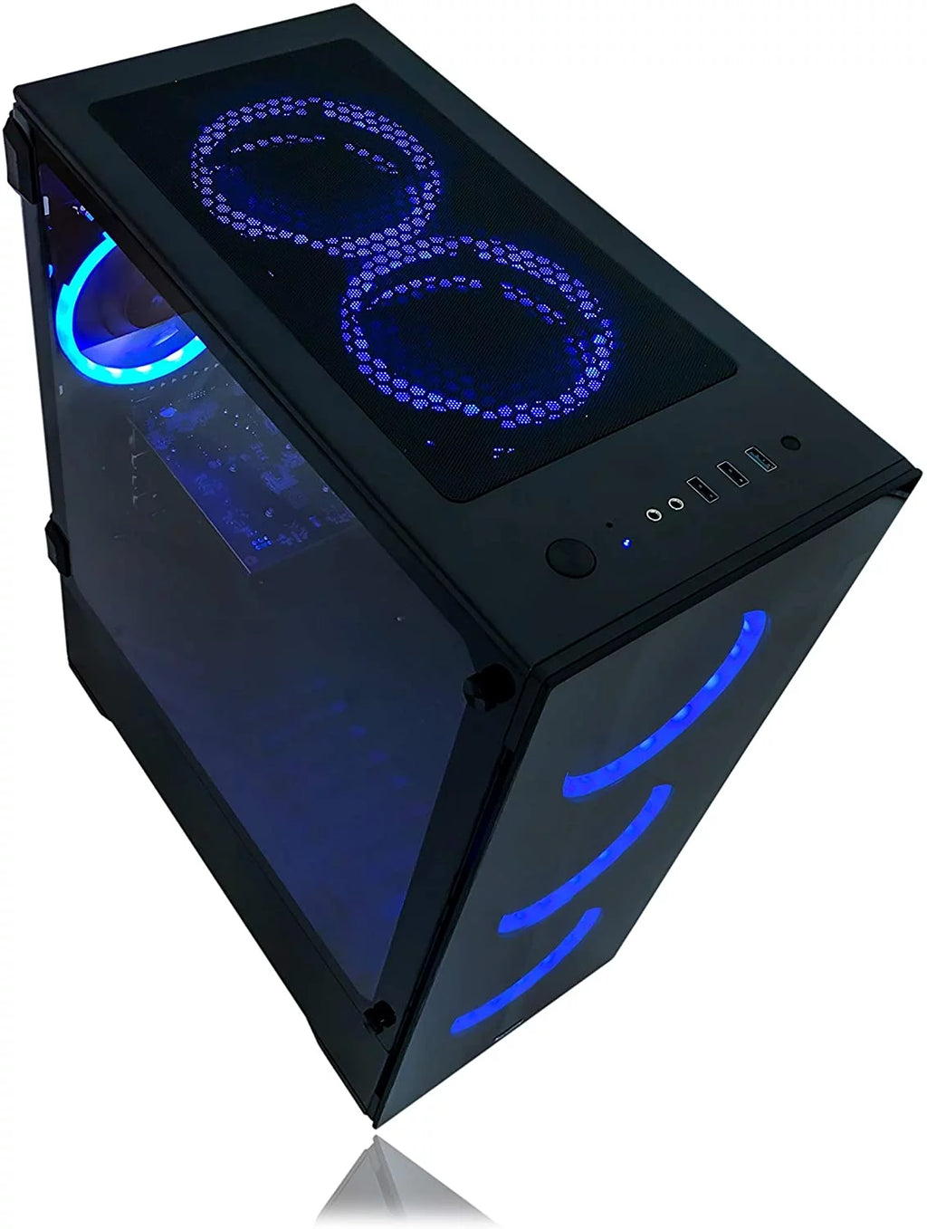 Gaming PC Desktop Computer Intel 3.70GHZ 16GB Ram 512GB SSD RX 580 8GB WINDOWS 11 RGB W32431
