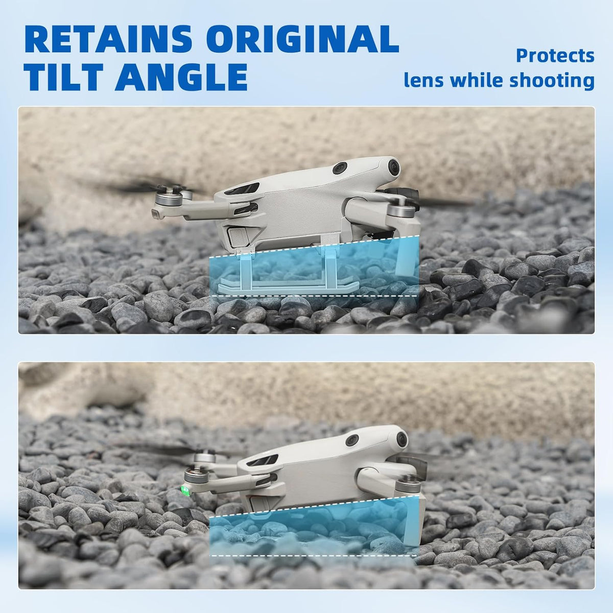 Foldable Extension Leg Stand Protector Kit for Mini 4 Pro Drone Z6992