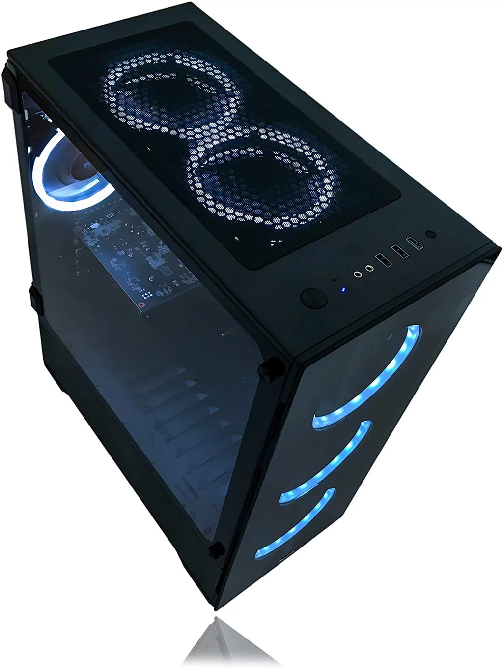 Gaming PC Desktop Computer Intel 3.70GHZ 16GB Ram 512GB SSD RX 580 8GB WINDOWS 11 RGB W32431