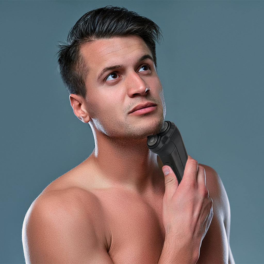 Men's Rechargeable Electric Shaver – 3D Floating Blades, 60-Minute Runtime & Quick Charge