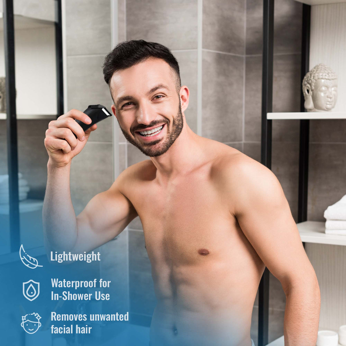 Wireless Body Hair Trimmer & Shaver - 3-Blade Disposable Razors Bundle