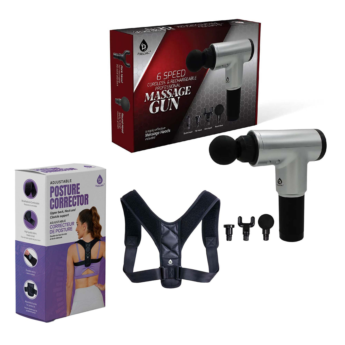 Pursonic Ultimate Pain Relief and Posture Support Bundle