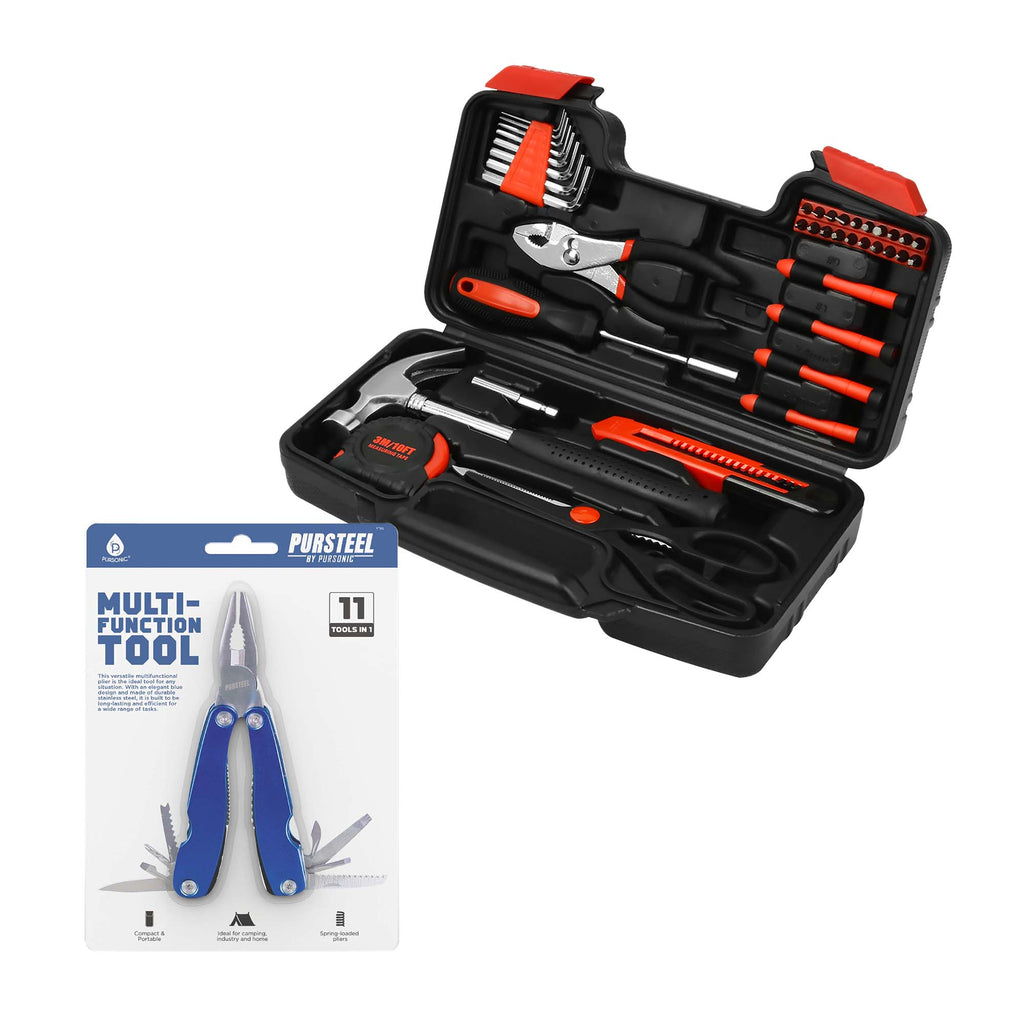 🔧 Pursonic 11-in-1 Multifunction Tool & Handy Solutions 39-Piece Household Tool Kit Bundle – The Ultimate DIY & Home Repair Set! 🏠✨