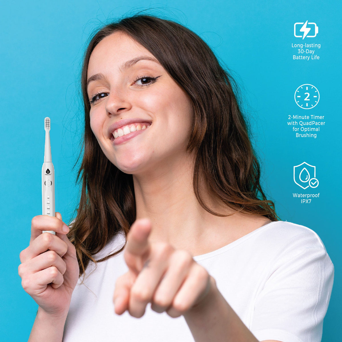 Pursonic PowerSmile Bundle – USB Rechargeable Sonic Toothbrush, Collapsible Water Flosser & Professional Teeth Whitening Strips for a Complete Oral Care System