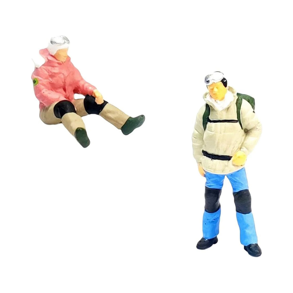 2x Painted Miniature People Toys for Dollhouse G72834