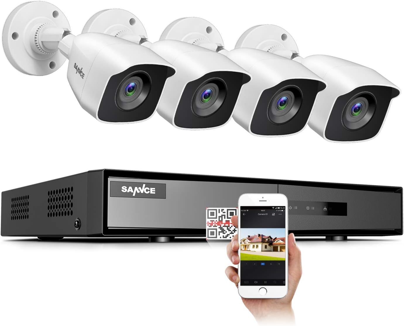 8CH 1080N Wired CCTV Camera System with 4 x 1080P Weatherproof Cameras M215809