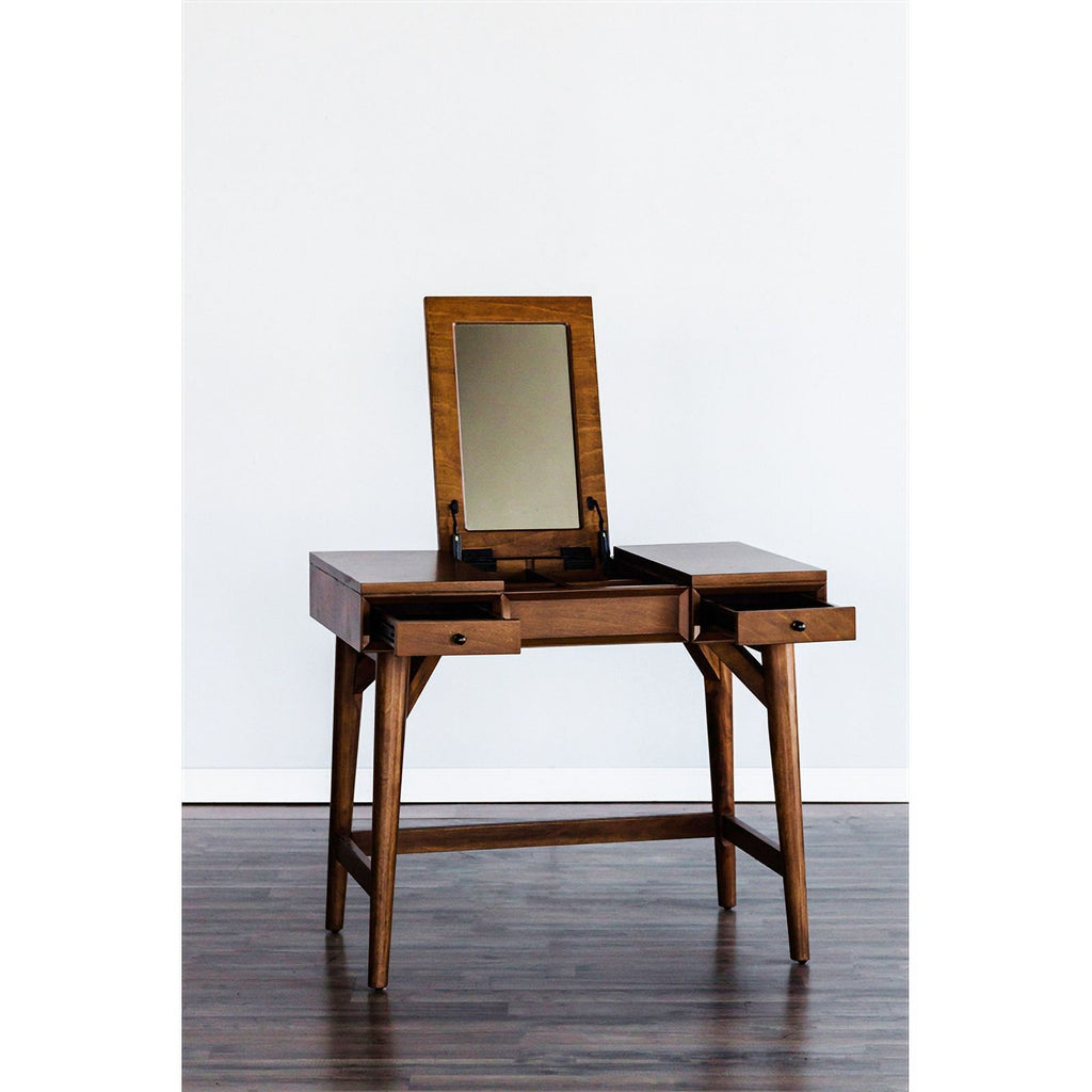 Wood Bedroom Vanity in Acorn (Brown) C56927